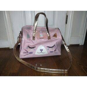 Pink Kitty Unicorn Duffle Bag Little Girls Travel Bag with Shoulder Strap